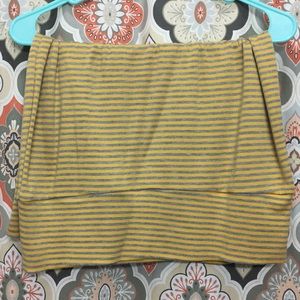 Lularoe Cassie Pencil Skirt Mustard and Gray